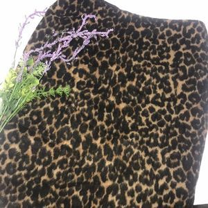 Talbots animal print black and brown mini skirt 2